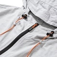 thumbnail image 3 of Maqroz Veste de Soleil pour Homme UPF 50++ à Capuche à Fermeture Éclair Intégrale Protection UV SPF Rafraîchissante Légère avec Poches Été Ajustable Séchage Rapide Veste de Sport de Piste Randonnée Pêche Plein Air Gris m, 3 of 4
