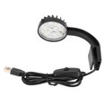 thumbnail image 2 of Fish Tank Clip Light 5W 5V 12 LEDs Blue White Light High Brightness Adjustable Angle USB Clamp Aquarium Light, 2 of 7