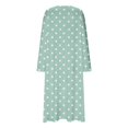 thumbnail image 3 of Erwazi Chemises de Nuit pour Femmes Maxi Col Rond Manches Longues Vêtements de Nuit Confortables Imprimé Ample Doux Décontracté Robe de Nuit Confortable, 3 of 5