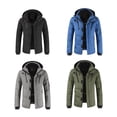 thumbnail image 4 of Becaristey Restez à la Mode et Confortable Manteau à Capuche Chaud Grand Application Manteau en Duvet de Canard pour Homme Vert TG, 4 of 6