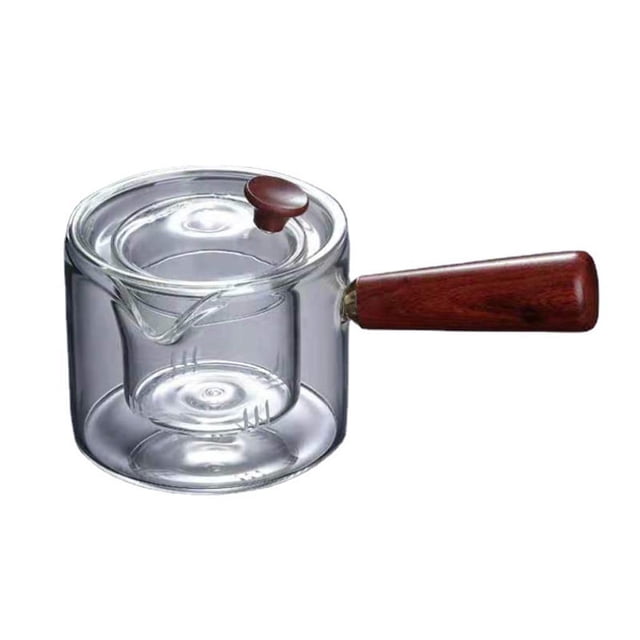 Thinsony Heat-Resistant Glass Teapot Kettle Stove Top Safe Removable Clear Infuser 17oz for Tea Stylish and Practical Type1 1Set