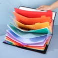 thumbnail image 4 of SIYTUAU Black Plastic Accordion File Folder 12.8X9.6X1.2 Inches 12 Pocket Organizer For Office Paperwork Documents Storage Portfolio Durable Polypropylene Material Black, 4 of 6