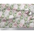 thumbnail image 2 of Soimoi Georgette Viscose Fabric Leaves & Magnolia Floral Fabric Prints by Yard 42 Inch Wide, 2 of 3