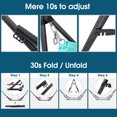 thumbnail image 2 of Tranquillo Double Hammock with Stand Included for 2 Persons/ Foldable Hammock Stand 600 lbs Capacity Portable Case - Inhouse, Outdoor, Camping, Sky, 2 of 8