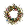 thumbnail image 3 of GUOOL Round Easter Wreath with Pastel Eggs Front Door Spring Pendant Artificial Flower A, 3 of 9