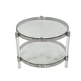 thumbnail image 3 of Funke Side Table in Silver with tempered glass, acrylic, and steel, 3 of 3