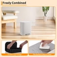 thumbnail image 4 of Stainless Steel Trash Can with Lid – 3.2 Gallon Step-On Garbage Bin with Soft-Close, Removable Inner Bucket – Compact Rectangular Wastebasket for Kitchen, Bathroom, Office, 4 of 7