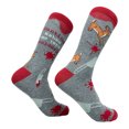 thumbnail image 1 of Men's Hunting Makes Me Less Murdery Socks Funny Deer Hunter Footwear, 1 of 4
