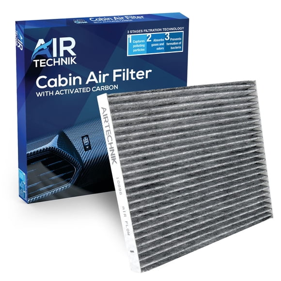 AirTechnik CF10896 Cabin Air Filter w/Activated Carbon Fits 2009-2011 Hyundai Azera, 2009-2012 Santa Fe, 2009 Sonata, 2010 Kia Magentis, 2006-2010 Optima - 97133-2G000