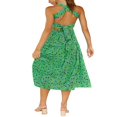 thumbnail image 3 of Robe Maxi Plissée d'Été pour Femme, Col Licou, Sans Manches, Robe Soleil, Dos Croisé, Fluide, Maxi Longue, 3 of 6