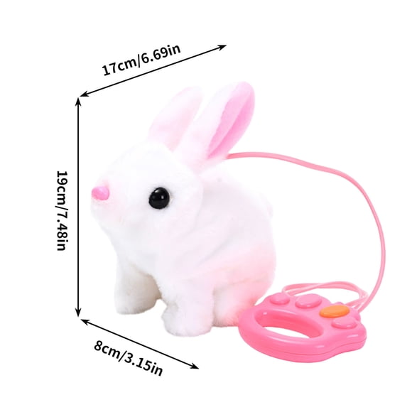 Vwrxbz Realistic Electric Bunny Toy Jumps Twitches Ears for Kids Easter Gift