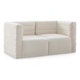 thumbnail image 1 of Meridian Furniture Quincy Canapé Modulaire en Velours Crème, 1 of 27
