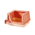 thumbnail image 2 of GROWTH TANK Cat Litter Box Litter Tray Bottom Detachable Semi Enclosed with Shovel Polished Orange S, 2 of 9