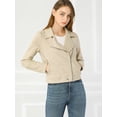 thumbnail image 2 of INSPIRE CHIC Veste de Moto Biker Zippée à Manches Longues en Faux Suède pour Juniors, 2 of 6