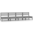 thumbnail image 1 of vidaXL Garden Middle Sofas 4 pcs Grey Solid Pinewood, 1 of 4