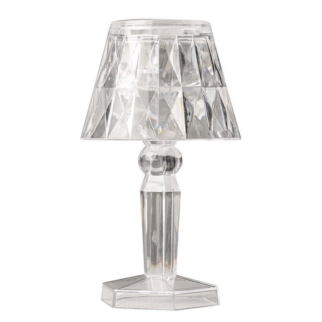 wycnly Lampe de Bureau en Cristal Acrylique à Intensité Réglable LED Lampe de Chevet Console Lumière Anti-Stress Moderne Déco Maison Liquidation
