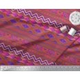 thumbnail image 2 of Soimoi Moss Georgette Fabric Aztec Geometric Printed Craft Fabric by The Yard 42 Inch Wide, 2 of 3