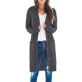 thumbnail image 1 of FOCUSNORM Women Juniors Cardigan, Solid Color Long Sleeve Sweater Coat with Pockets, 1 of 5