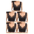 thumbnail image 2 of mmirethe Ribless Bra Lace Offers Skin-Friendly And Breathable Comfort For Women Widened Shoulder Strap Is Stable And Does Not 5XL 5Set, 2 of 6