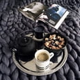thumbnail image 3 of Chunky Knit Blanket Merino Wool Hand Made Throw Boho Bedroom Home Decor Giant Yarn, 3 of 4
