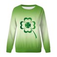 thumbnail image 4 of QIPOPIQ Chandails à Manches Longues pour Femmes T-Shirts de la Saint-Patrick Chandail Shamrock T-Shirt Vert Hauts T-Shirts de la Saint-Patrick Tuniques à Col Rond pour Dames T-Shirts de Fête T-Shirts Graphiques Aubaines, 4 of 4
