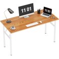 thumbnail image 2 of Folding Computer Desk Foldable Work Desk Table Writing Desk Folding Home Office Desk  No  to Assemble  Teak&, 2 of 6