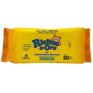 Ricitos de Oro Baby Wipes Baby Wipes with Chamomile Extract and Aloe Vera 80 cont.