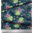 thumbnail image 2 of Soimoi Rayon Fabric Leaves,Berries & Rose Floral Decor Fabric Printed Yard 56 Inch Wide, 2 of 3