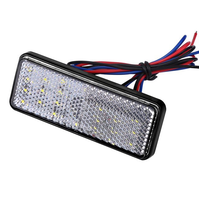 Gorgeri Universal Motorcycle Scooter Moped Rectangle LED Reflector Tail Brake Light Stop Lamp Taillight Universal Brake Stop Light Tail Light