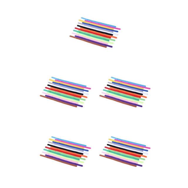 Redempat 15 Pieces Elastic Puppy Collar Lightweight Cord Colorful Reusable Self-adhesive Cable Ties Marking Rope for Pet S 5Set