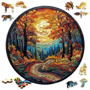 HUASHENG Wooden Puzzles For Adults (100 Piece) Puzzle Adult Puzzles Wooden Puzzles Unique Shape For Adults Family Game