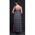 thumbnail image 4 of Bimba Robe Longue Maxi de Soirée pour Femmes en Rayonne à Imprimé Floral, Dos Nu, à Bretelles Spaghetti - Petit, 4 of 4