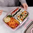 thumbnail image 4 of zanvin Bento Boxes for School, Adult Lunch Box, 1000 ML 3-Compartment Bento Lunch Box For Kids, Lunch Containers For Adults Come With Chopsticks And Spoons, Leak Proof, Microwaveable, 4 of 6