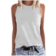 thumbnail image 1 of Womens Tank Tops Sleeveless Crewneck Shirts Summer Casual Basic Tops Loose Fit Solid Color Workout Tank Tops Blouses, 1 of 6