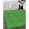 thumbnail image 3 of Ahgly Company Tapis d'Intérieur Lavable en Machine Carré Transitionnel Vert Néon, 7 Pieds Carré, 3 of 7
