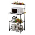 thumbnail image 1 of Versatile 4 Tier Bakers Rack Microwave Stand Kitchen Oven Adjustable Black, 1 of 8