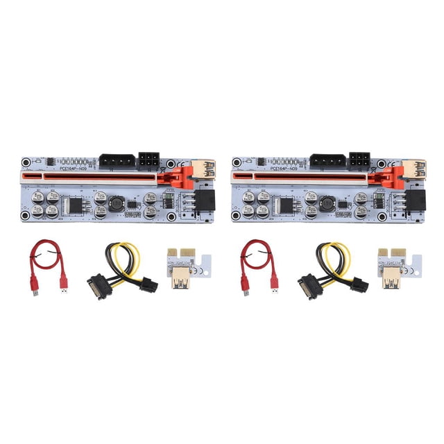Shengyu PCI-E 1x to 16x Adapter with LED Indicators High Speed PCI- Extender Red 2Set