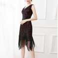 thumbnail image 3 of UPPADA Robe de Cocktail pour Femmes à Manches Longues Robe d'Invitée de Mariage Fente Latérale Jolie Robe Formelle Évasée Taille Haute Robe de Fête Robe de Bal Robe de Cocktail Liquidation en Liquidation, 3 of 6