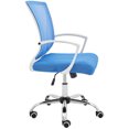 thumbnail image 3 of Modern Home Zuna Ergonomic Mesh Mid Back Office Chair, White & Blue, 3 of 11