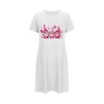 thumbnail image 5 of Chemises de Nuit en Satin pour Femmes Chemises de Nuit pour Femmes, Douce Confortable Légère Manches Courtes Robe de Nuit Confortable Dames Robe de Nuit Imprimée Cœur Robes pour Femmes Tenue de Nuit Robe Blanc TTG, 5 of 5