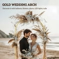 thumbnail image 4 of Outsunny Arche de Mariage Dorée 7 Pi x 4 Pi, Support de Toile de Fond avec Piquets en U, 4 of 10