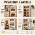 thumbnail image 3 of PrettyCare Contenants de Rangement, Bacs de Rangement, Organisateur Empilable de Garde-Robe 315 L (333 QT) pour Chambre et Salon, Lot de 5, 3 of 9
