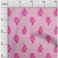 thumbnail image 1 of oneOone Cotton Poplin Fabric Leaves & Floral Block Printed Craft Fabric BTY 42 Inch Wide, 1 of 4