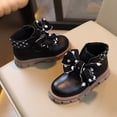 thumbnail image 4 of Stylish Girls Boots for Kids Warm Little Girls Riding Autumn and Winter - Girls Mad Scientist Simple Bow Design Children's Leather Kids High Heels3 for Snow Boots for Little and Girls Boot, 4 of 7