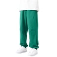 thumbnail image 2 of Cowsor Children's Solid Color Elastic Waistband Fleece Elastic Bottom Sweatpants with Pockets, Relaxed Fit, Moisture Wicking, Breathable, 2 of 4