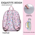 thumbnail image 5 of Floral and Leopard Print Students Backpack - Vintage Botanical Garden Print with Bright Tropical Flowers and Leaves, Comfortable Dual Shoulder Support, 5 of 5