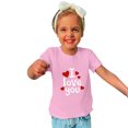 thumbnail image 2 of vdgthytj T-Shirts de la Saint-Valentin pour Tout-Petits Garçons Filles, Enfants, Col Rond Imprimé, Manches Courtes, Hauts, T-Shirt Graphique, Blouse, 2 of 6