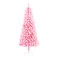 thumbnail image 1 of Holiday Time pin Cambridge rose floqué pré-éclairé de 1,98 m, rose, 1 of 6