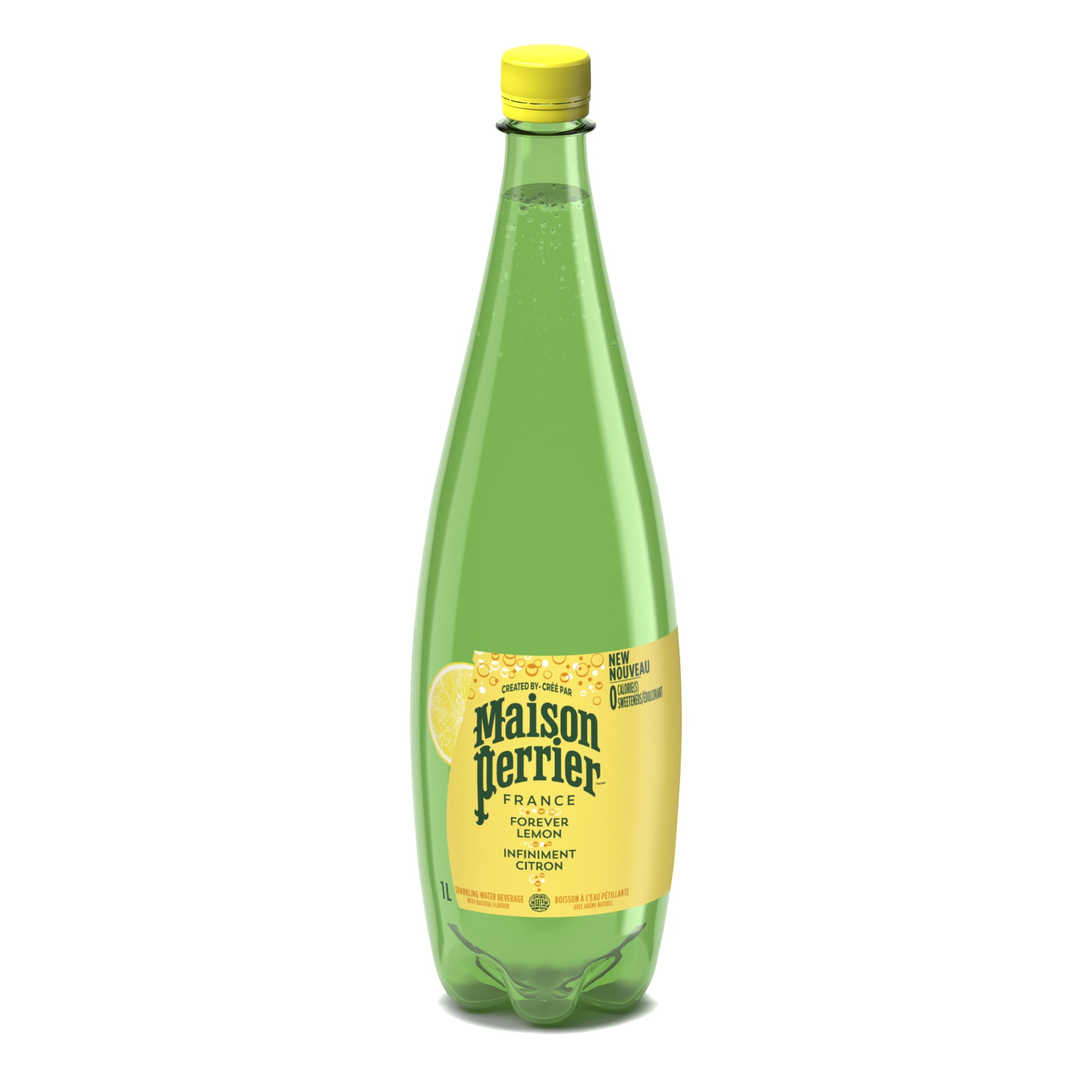 Maison Perrier Forever Lemon, Sparkling Water Beverage, No Calories, No Sweeteners, No Sodium, Sourced & Bottled In France 1l 1 L