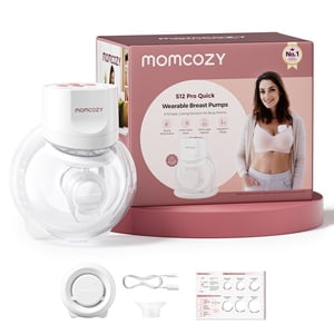 Momcozy Pompe à sein S12 Pro Portable rapidement et sans mains & Pompe sans fil, 3 Modes & 9 Niveaux Pompe électrique Portable, Affichage intelligent, 1 Compte, Blanc